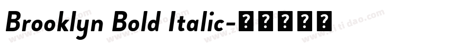 Brooklyn Bold Italic字体转换